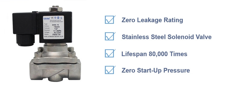 1/2inch-2way 12volt-24volt Normally Closed Stainless Steel Water Solenoid Air Valve