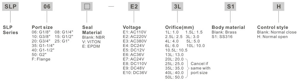 Slp Series 2/2 Way Normal Close Solenoid Valve